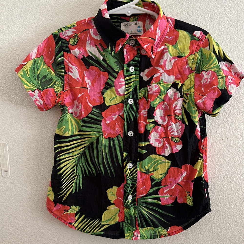 Crewcuts Button up Tropical Print